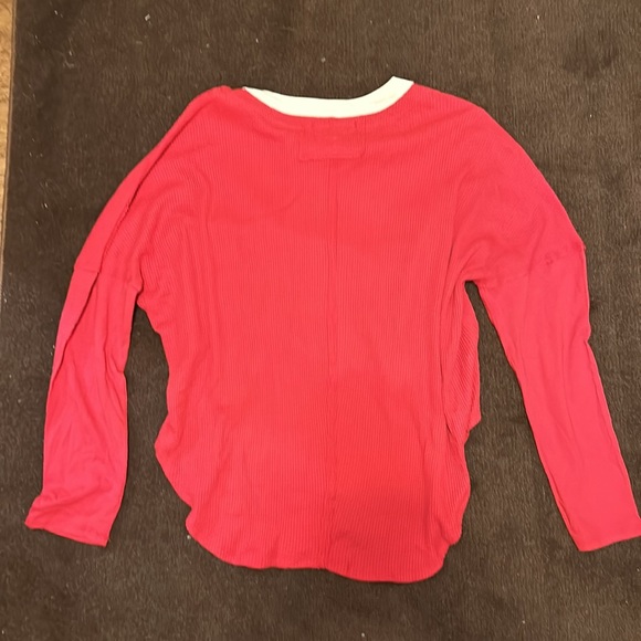 NWT Free People We The Free Jayson Ringer Tee Red Combo - Picture 6 of 7